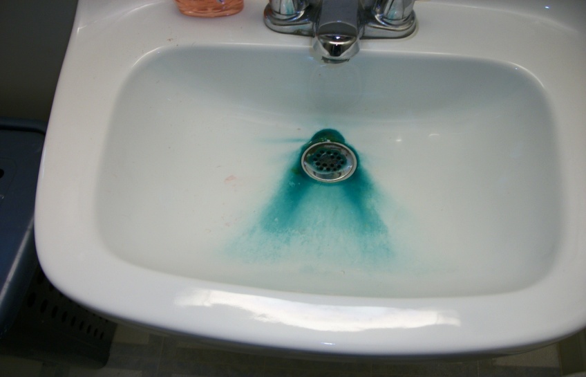 What Does Blue Green Color Mean In My Sink Shower Air Water Quality Maine - Bathroom Sink Copper Pipe Leaking